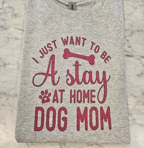 Dog mom shirt stay at home dog mama cute popular pink